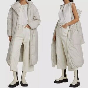 Frame Duvet Oversized Puffer Coat Parka Eggshell Packable Long Travel. $895 NWT.